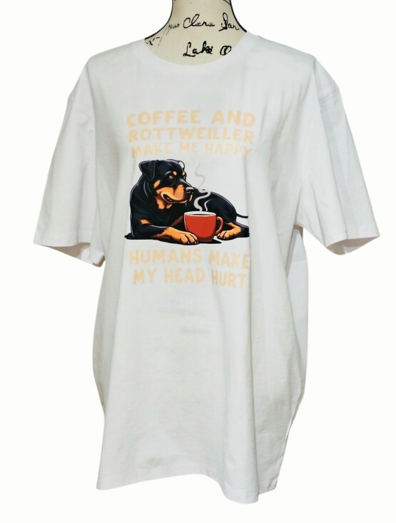 Tops - Graphic Rottweiler Coffee Tee - Short Sleeve